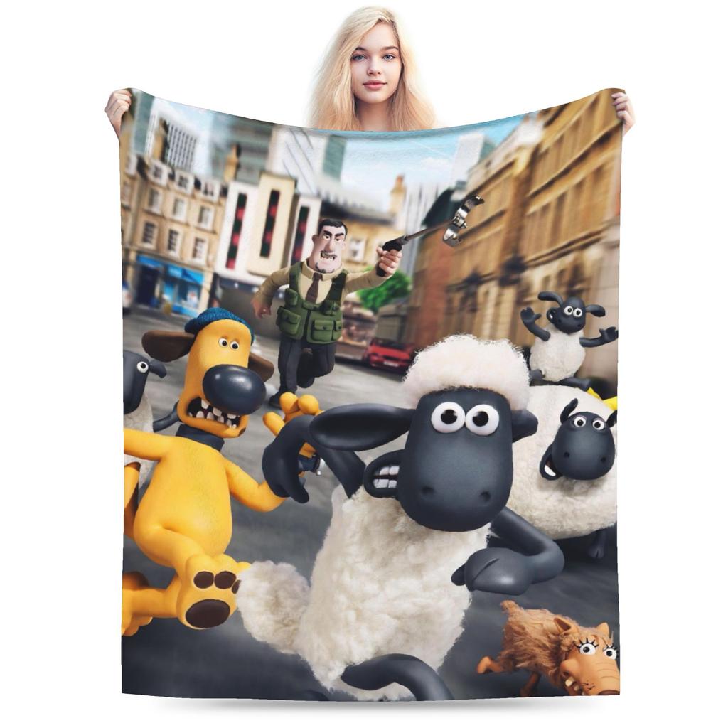 Shaun the Sheeps Plush Blanket Children  Flannel Throw Blanket For Couch Chair Sofa Bed Soft   Quality Bedspread Gift Idea