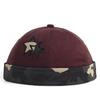 Unisex Washed Color Brimless Caps Without Visor Star Splicing Docker Cap Letter Adjustable Beanie Hat Vintage Style Hip Hop Hats