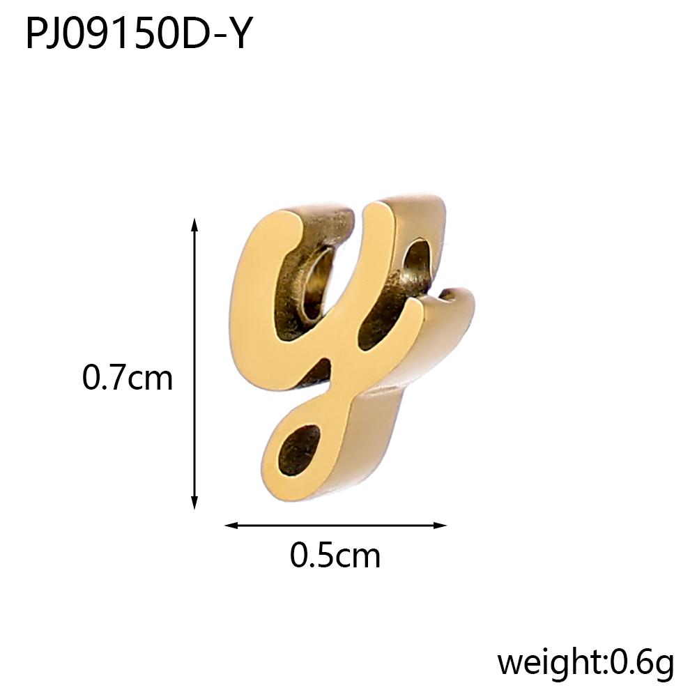 CARLIDANA Stainless Steel Gold PVD Plated DIY Lower Case 7mm Letter Alphabet Initial Charm Pendant Accessories Jewelry Fitting