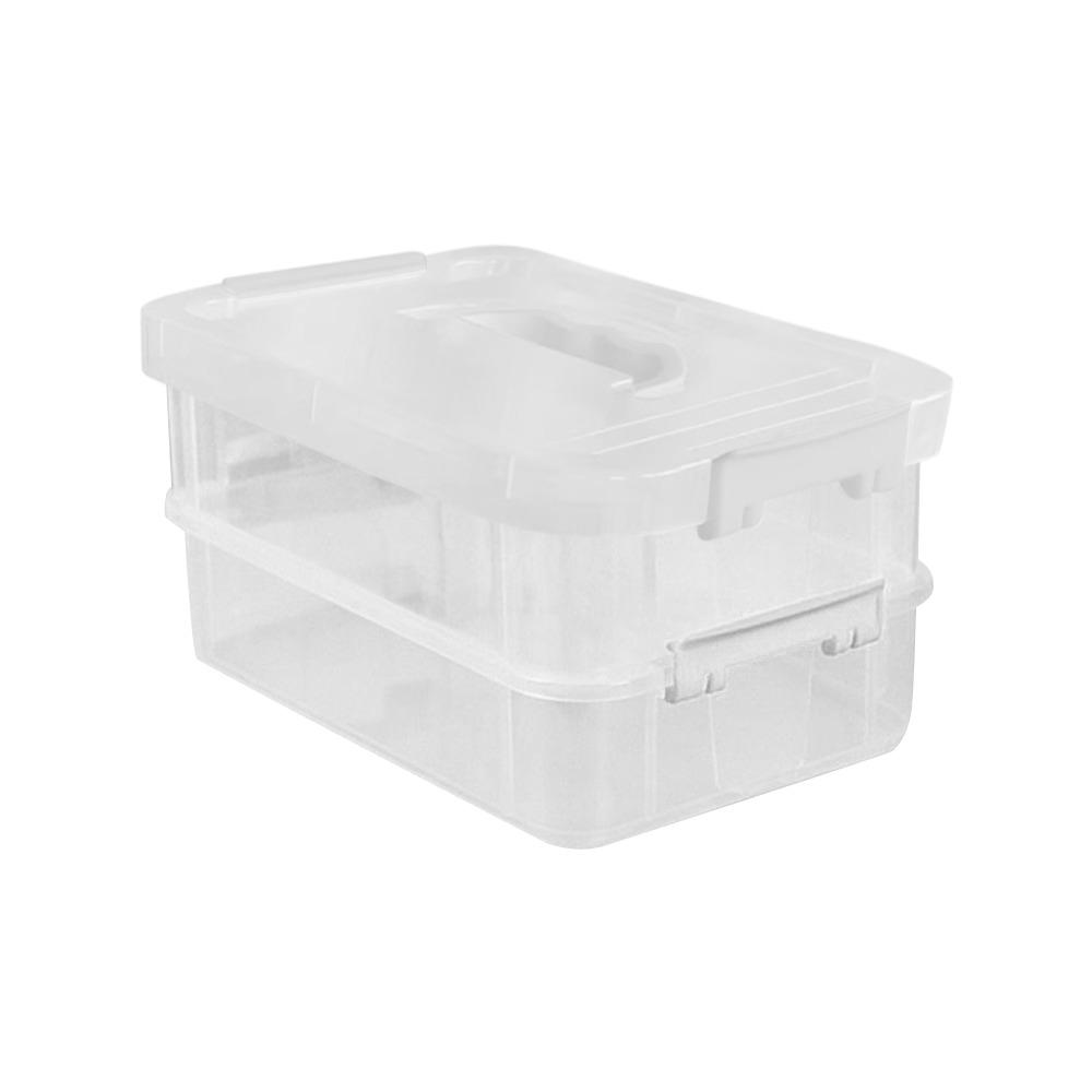 Tragbare Aufbewahrungsbox Transparenter Behälter Baustein Federmäppchen Schmuckkästchen