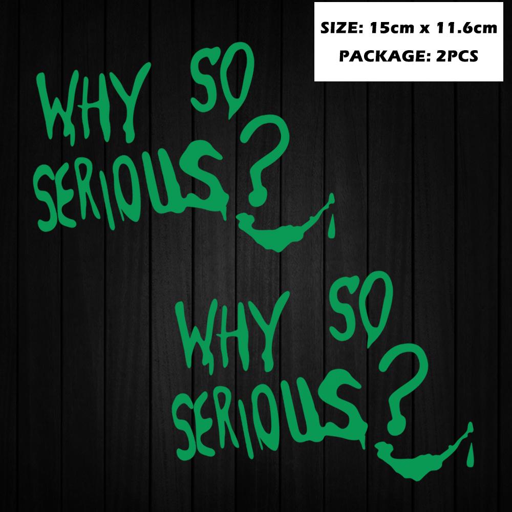 Joker Why So Serious? Reflective Motorcycle Stickers Decor Moto Scooter Body Windshield Helmet Exterior Accessories Decal