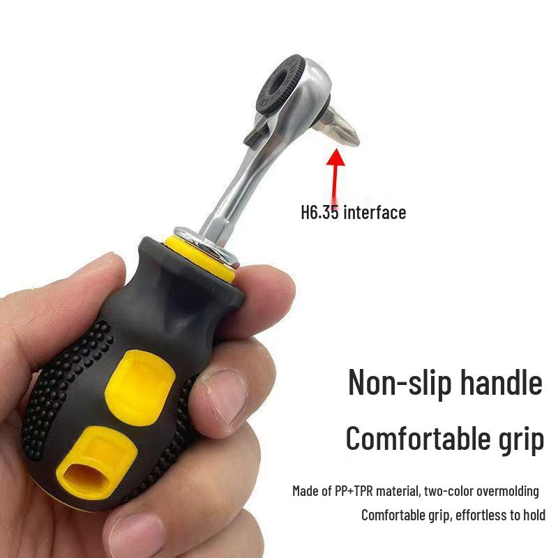 Portable Multifunctional Ratchet Screwdriver Set with Strong Magnetic High-Torque and High-Hardness Bits