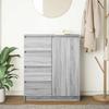 VidaXL Buffet with Drawers Sonoma Grey 71x35x84 Cm Engineered Wood, Storage Furniture, Buffet, Entrance Furniture, Furniture 861585