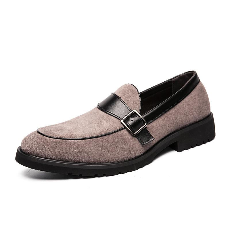 British Style Men s Casual Pointed Toe Slip-On Leather Shoes for Spring and Autumn 45