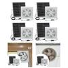 Ventilator extractor de aer 12V cu energie solară pentru seră și depozit