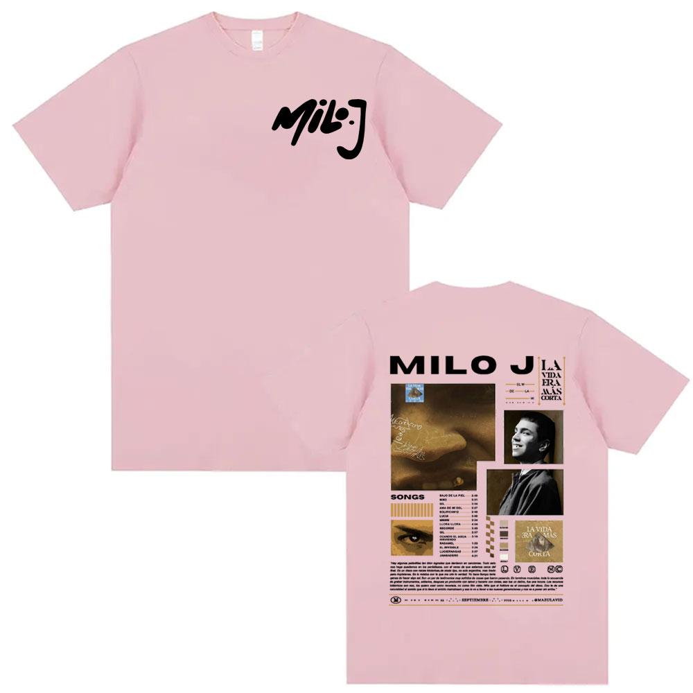 Rapper Milo J Music Album 2025 Tour Merch T Shirts Fashion Hip Hop Street Pop Music T Shirt Unisex Women Casual 100 Cotton Tshirt