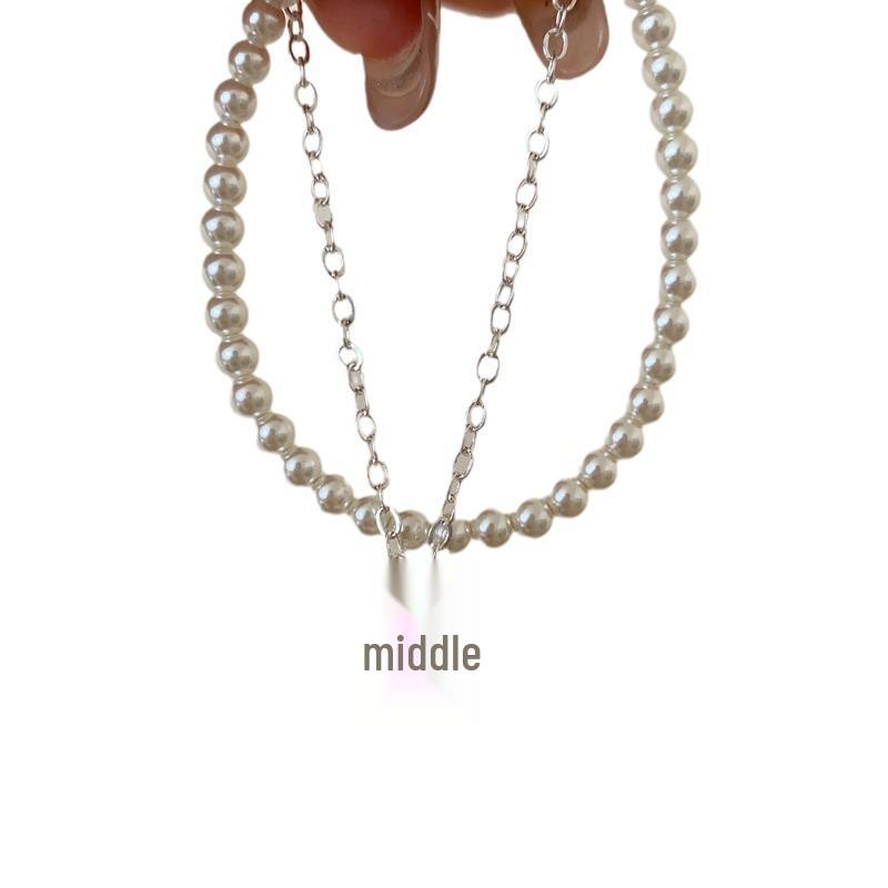 Exquisite Double-Layer Gentle French Bow Pearl Bracelet - High-End Stackable Jewelry for Women