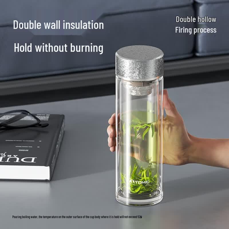 

Temeike Double-Wall Pure Titanium Portable Mug, Natural