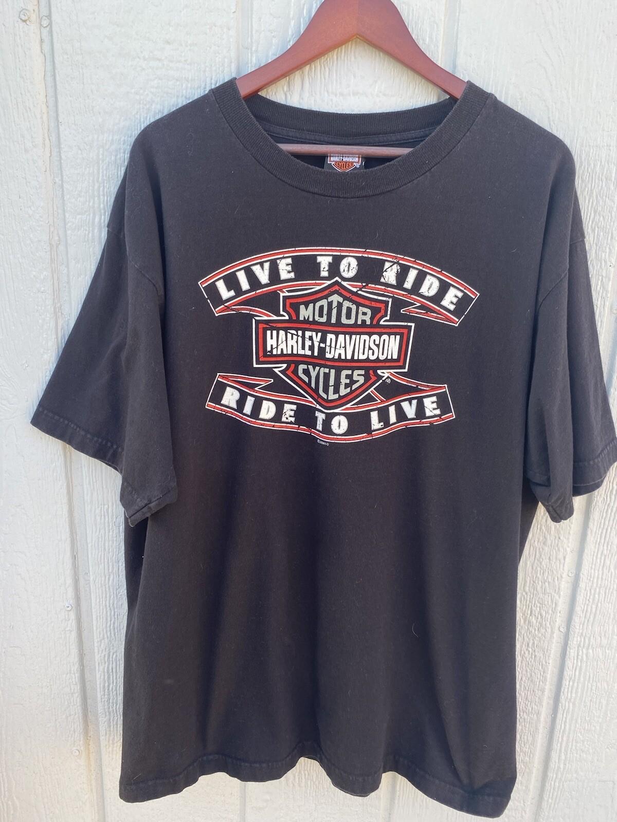 Vintage 2000s Harley Davidson Florida 2XL Black Shirt Unisex T-Shirt XL