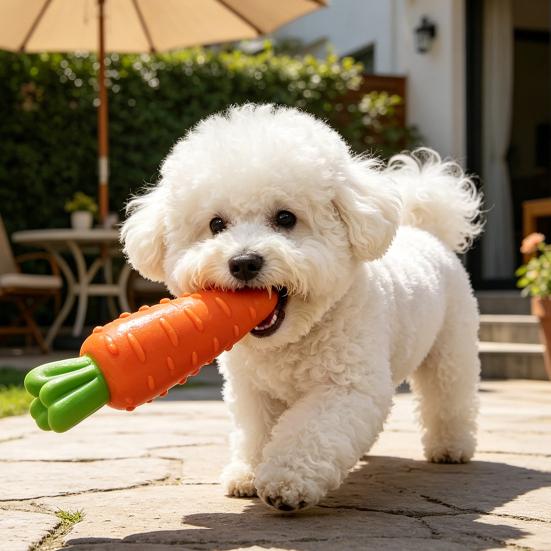 Giocattoli per Cani a Forma di Carota e Mais Giocattoli da Masticare Massaggio Gengive e Pulizia Denti Giocattolo per Cani Resistente al Morso per Animali Domestici