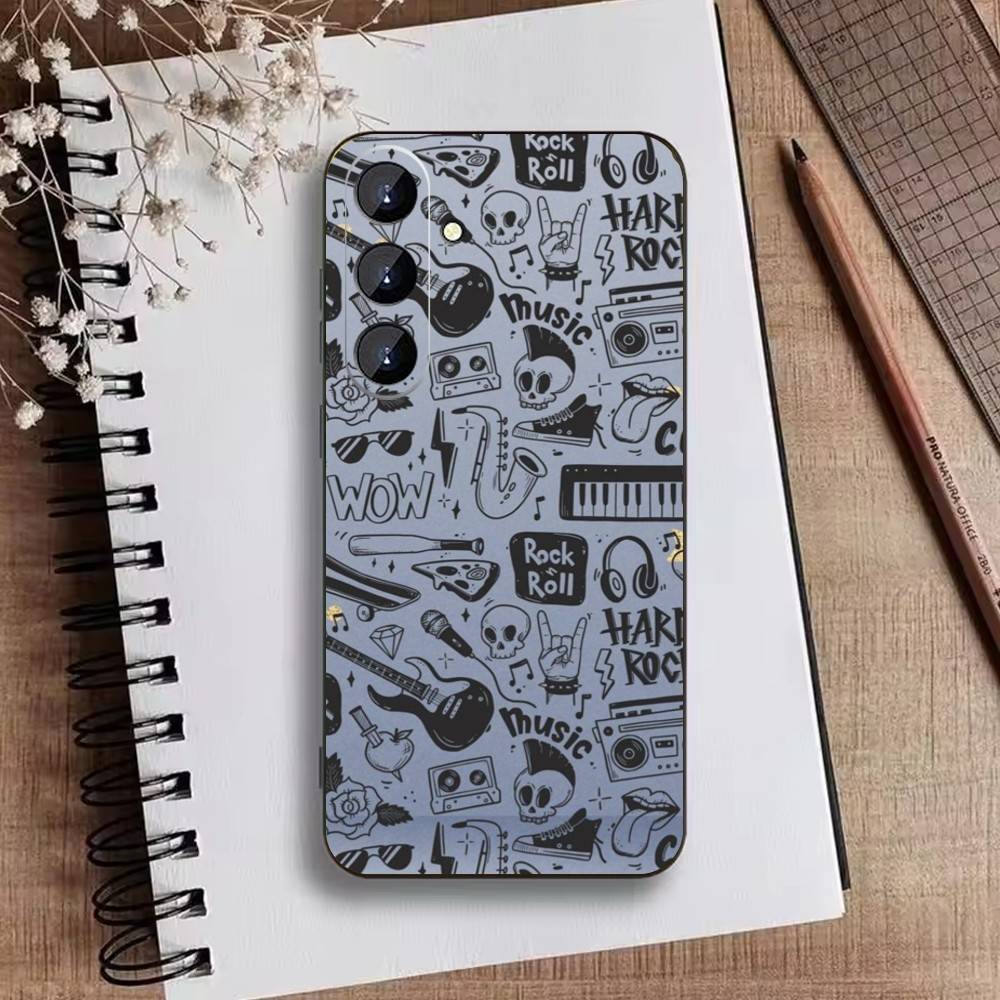Gothic Dark Sweetheart Phone Case For Samsung Galaxy A73,21,22,32,71,53,52,51,80,5G Soft Black Cover