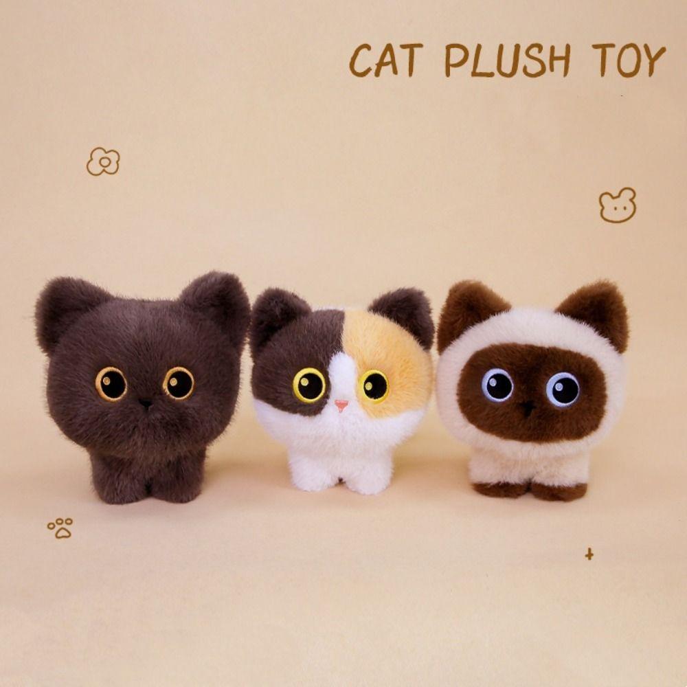 Siamese Cat Stuffed Doll Stuffed Animals Black Cat Plush Boy Girl Cat Plush Toy Holiday Gift