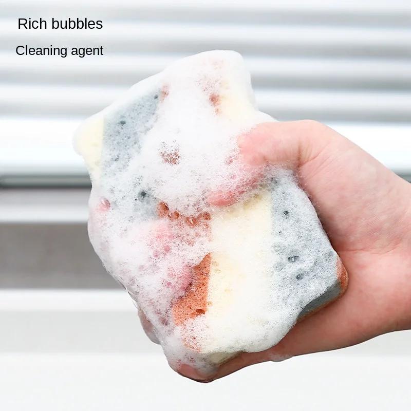 40PCS Kitchen Cleaning Sponge Wipe Wood Pulp Cotton Dishwashing Sponge Dishcloth Kitchen Rag Dishcloth Sponge Block
