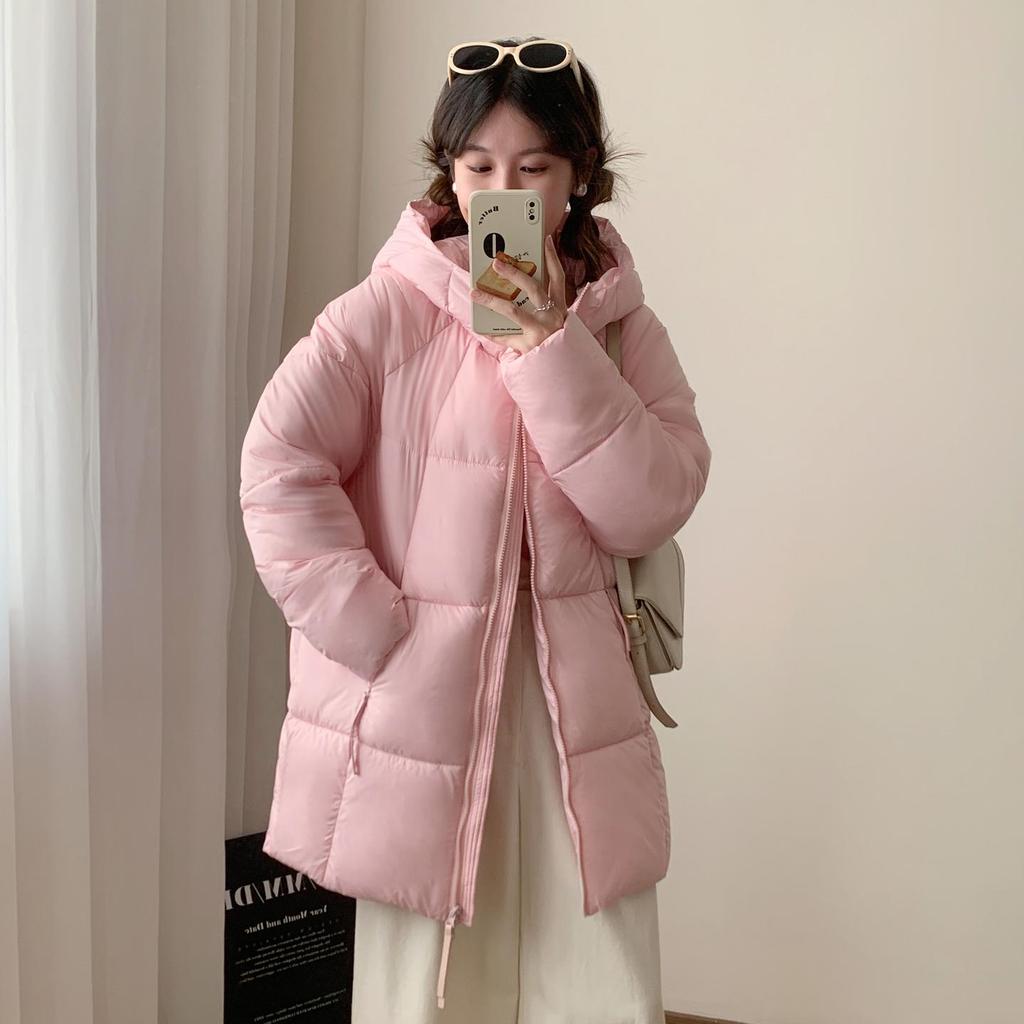 Φθινόπωρο Χειμώνας Πάχος Ζεστό Πάρκα Γυναικείο Casual Γλυκό Μονόχρωμο Μεγάλη Τσέπη Φαρδύ Κουκούλα Παλτό Μπουφάν Εξωτερικά Ρούχα