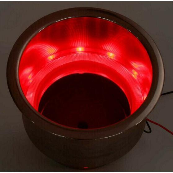 Portabicchieri Leggero in Acciaio Inossidabile 4 Pezzi/Set 14 LED Luci RGB Telecomandate Portabicchieri/Bevande/Bottiglie Adatto per Barca Marina Auto