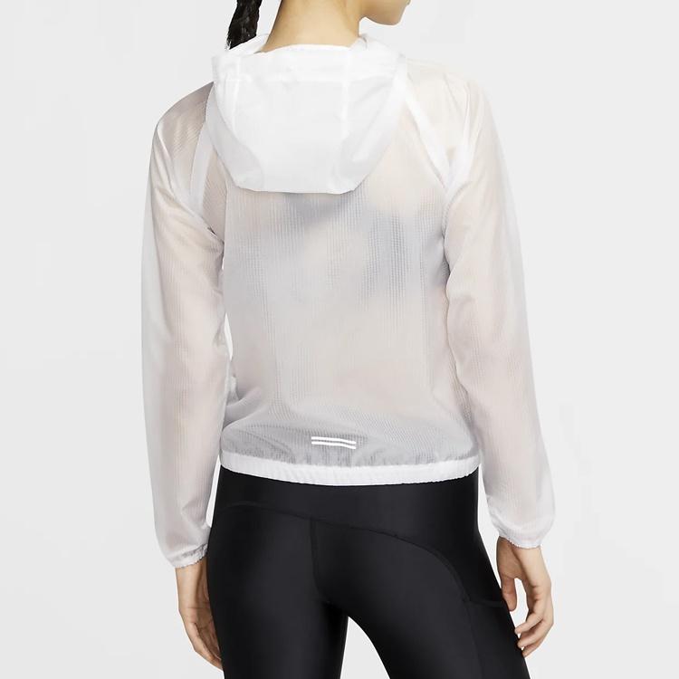 (WMNS) Nike Zipper Cardigan Hooded Running Jacket White Women's CZ2834-100