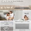4Pcs Magnetic Adjustable Vent Covers Easy Installation Clear Adjustable Floor Vent Deflector Outlet Air Vent Diverter