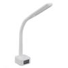 LED Schreibtischlampe 3 Stufen Dimmung Augenschutz Weicher Silikonarm LED Anzeige Wecker Schreibtischlampe