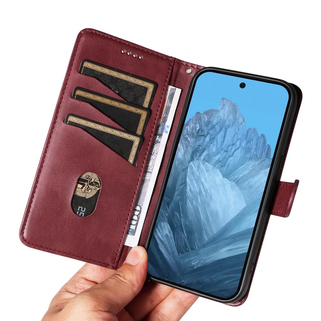 For Google Pixel 10 Pro/10/9 Pro/9 Case Leather Book Flip Phone Cover Wallet Stand View