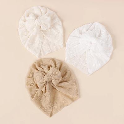 Chapéus de turbante para bebês, chapéus para meninos e meninas, cor sólida, laços, chapéus com nós, boné fetal para recém-nascidos, faixa de cabeça para crianças, acessórios para faixa de cabelo