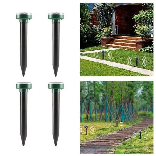 Regenfester Solar-Ultraschall-Vibrations-Schädlingsvertreiber für den Außenbereich, Schlangenvertreiber für Rasen, Garten, Hof, Bauernhof