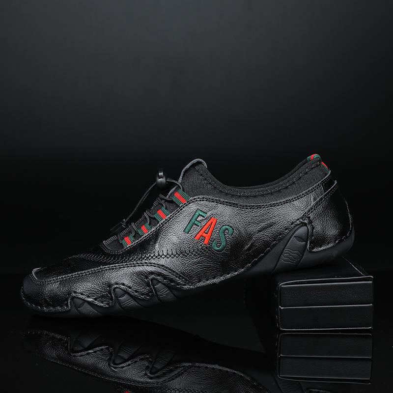 Modne męskie mokasyny w stylu brytyjskim Duże męskie buty na co dzień Ręcznie robione skórzane buty