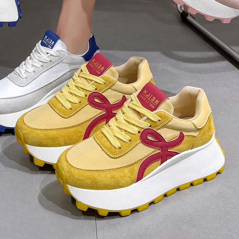 Platform-soled Forrest Gump Shoes Women's New Spring and Summer Breathable Sports Heightening Versatile Casual Dad Shoes