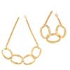 European and American Personalized Metal Geometric Collar Creative Simple Metal Necklace Bracelet Jewelry Set