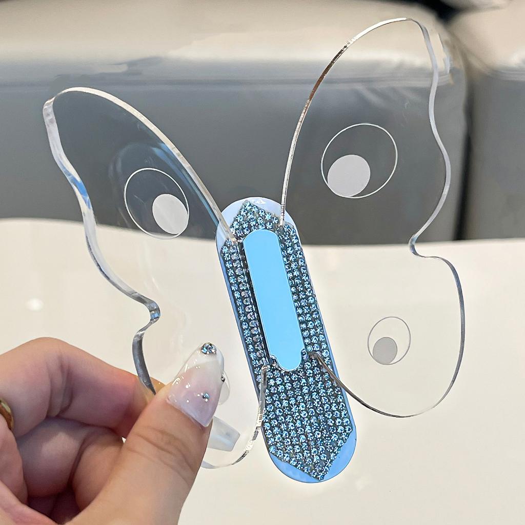 Punch-Free Clear Stylish Butterflys Wall Hook Stable Wear Resistant Wall Hanger For Door Back Hanging