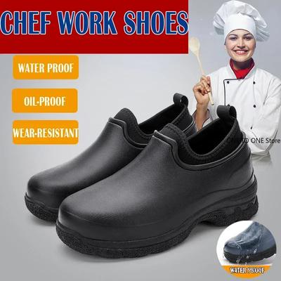 Herren Rutschfeste Kochschuhe Arbeitsschuhe Autowaschschuhe Regenschuhe Mode Verschleißfest Rutschfest Erhöhte Wasserstiefel 36-49