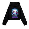 5882 Kids Girls Forgotten Island Printed Short Hooded Sweatshirt Long Sleeves Hoodies