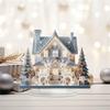 Christmas Desktop Ornaments House Reindeer Acrylic Signs for Home Holiday Decorations