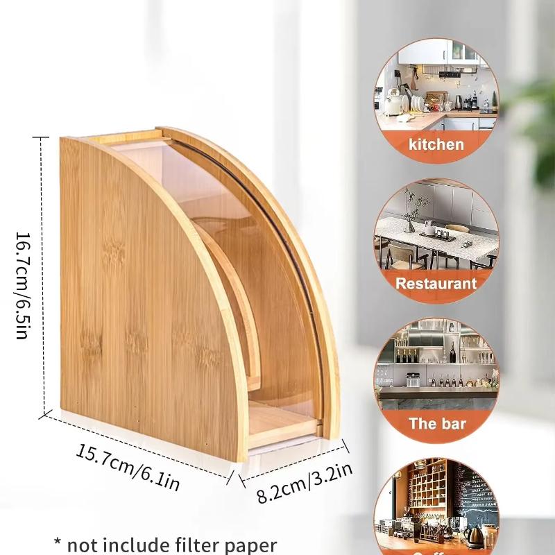 Coffee Filter Holder Coffee Paper Storage Rack Renewable Stand Coffee Filter Paper Container Stand