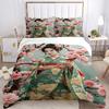 3pcs Anime Kimono Design Comforter Set with One Quilt Cover and Two Pillowcases (No Core) - Festive Gift for Bedroom Decor, Polyester Fabric, Anime Ca