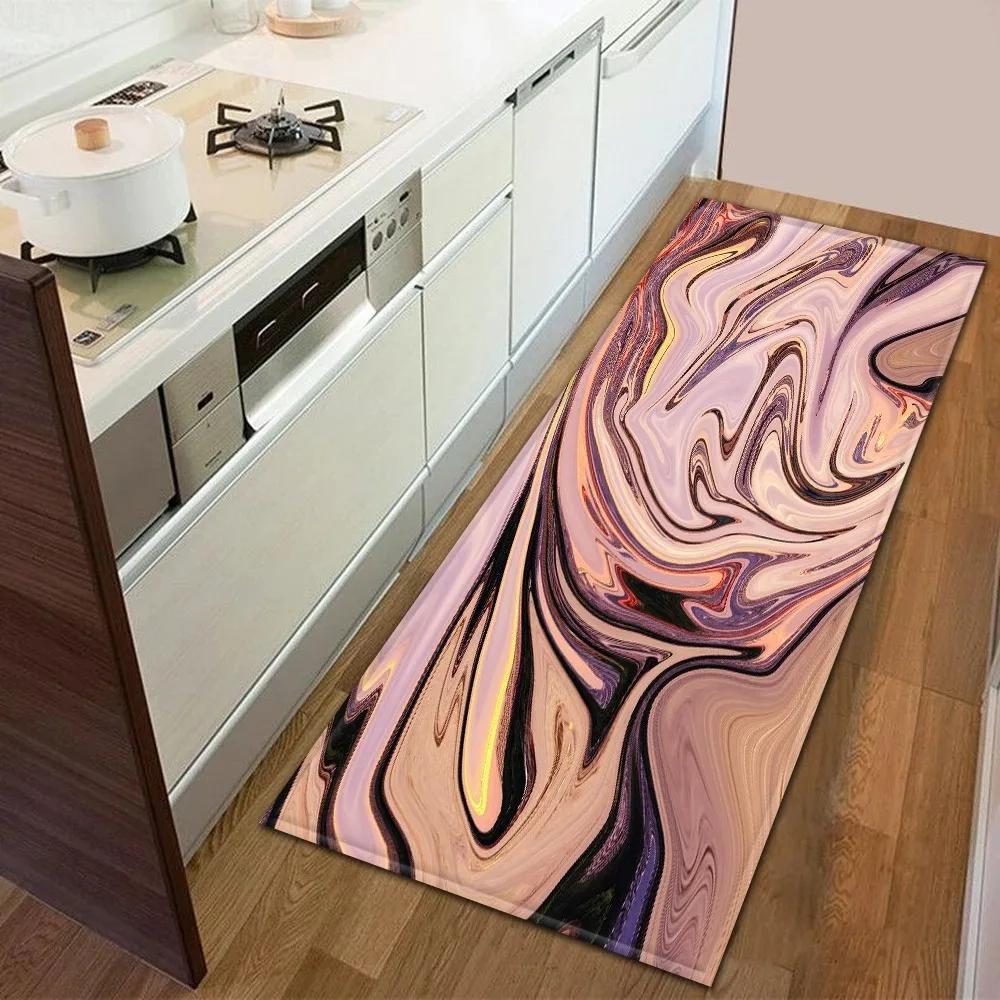 Colorful Ink Texture Pattern Home Kitchen Floor Mat Door Front Decoration Floor Mat