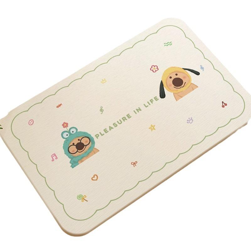 Diatom Mud Bath Moisture-wicking Mat Toilet Bathroom Toilet Door Area Slip-resistant Quick Drying Rug Durable Durable