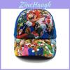 Super Mario Bros Pattern Kids Sun Hat With Breathable Cotton Brim For Summer Outdoor Play