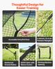 Baseball Batting Cage, 3660 x 3100 x 2330mm Freestanding Portable Batting Cage, Hitting Cages with 4-Ply Knotless Polyester & Pitching Machine