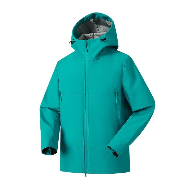 Outdoor Sports Soft Shell Hooded Jacket Three-proof Men's and Women's New Casual Jacket Jacket Anti-feng Shui