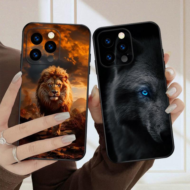 Lion and Bird For iPhone 16E 16 Pro Max 15 P lus 14 Pro 13 12 Mini 11 P ro Max X XS 7 8 Plus 2022 silicone soft phone case