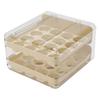 Egg Holder Stackable Space Saving High Transparency 2 Tier Drawer Type Egg Container with Individual Slots for Fridge