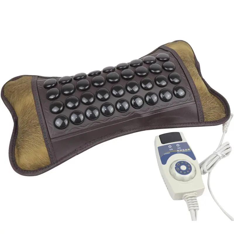 220V Adjustable Temperature Jade Heated Massage Pillow, Memory Cotton Cervical Heating Pillow/Tomalin Bianshi Summer Cool Pillow