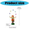 Funny Acrobatic Clown Figurine with Colorful Ball Resins Art Piece Stable Base Design For Bookshelves Or Desk