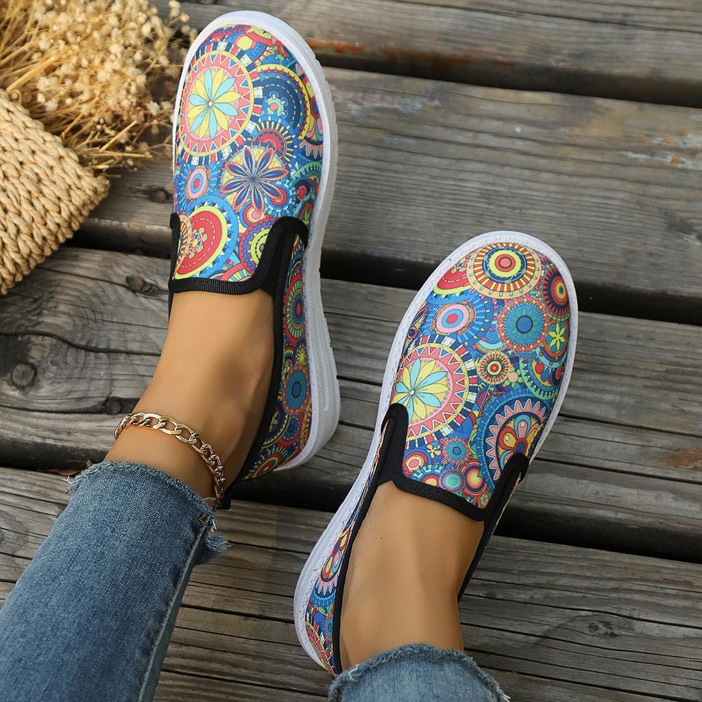 Halloween Skull Head Low Top Single Shoes Graffiti Printed Shoes