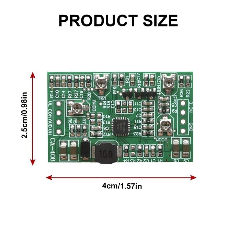 Voltage Step Up TCON Board for LCD Screen, 3.3/5V Input Voltage Adjustable Module with 4-Channel Output CA-408/CA-508