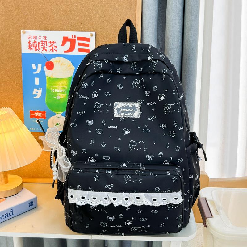 Schoolbag Korean ins wind girl backpack junior high school schoolbag girl cute cartoon student outing backpack girl