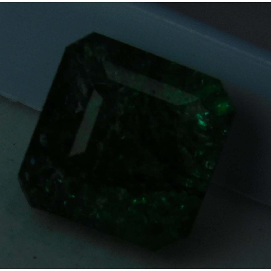 Natural Green Emerald Loose Gemstone Square Cut 7 Ct Colombian for Jewelry Making and Crafts