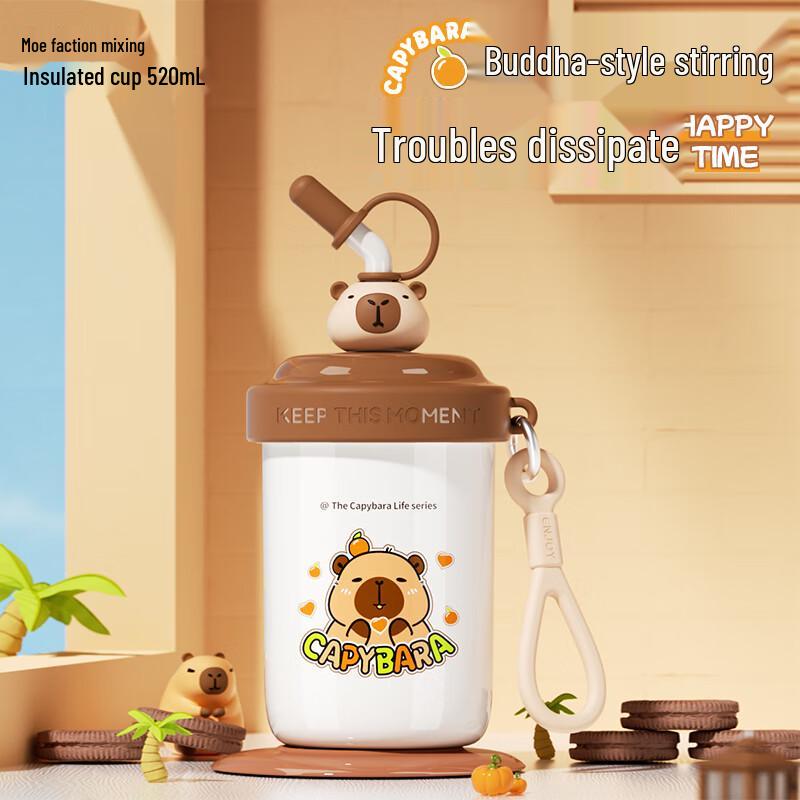 Термокружка с капибарой для перемешивания, 520 мл