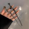 Elegancka metalowa spinka do włosów w stylu chińskim dla kobiet - Nowoczesny niszowy design patyczek do włosów do koków