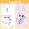 Trendy Geometric Alloy Necklace Set For Best Friends Shiny Heart Pendant